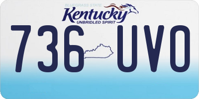 KY license plate 736UVO