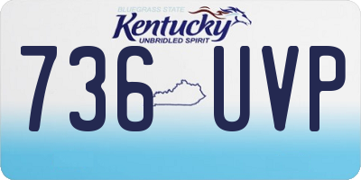 KY license plate 736UVP
