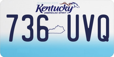 KY license plate 736UVQ