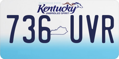 KY license plate 736UVR