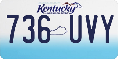 KY license plate 736UVY