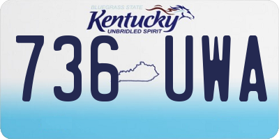 KY license plate 736UWA