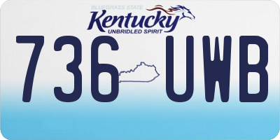 KY license plate 736UWB