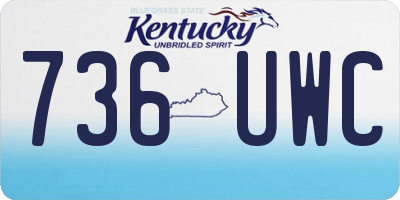 KY license plate 736UWC