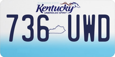 KY license plate 736UWD