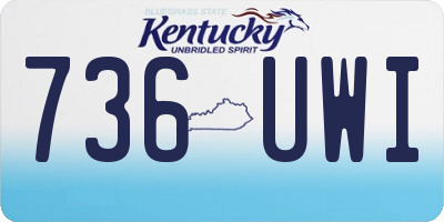 KY license plate 736UWI