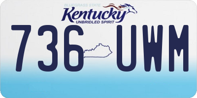 KY license plate 736UWM