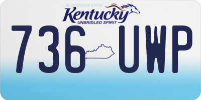 KY license plate 736UWP