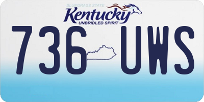 KY license plate 736UWS