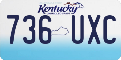 KY license plate 736UXC