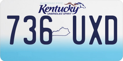 KY license plate 736UXD