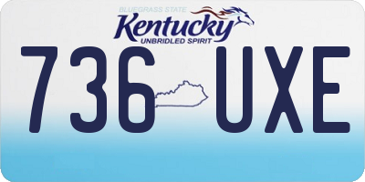 KY license plate 736UXE