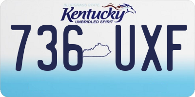 KY license plate 736UXF