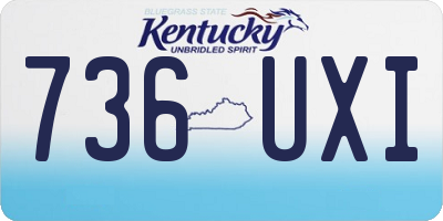 KY license plate 736UXI