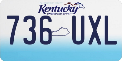 KY license plate 736UXL
