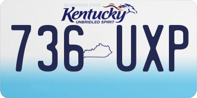 KY license plate 736UXP