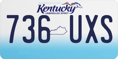 KY license plate 736UXS