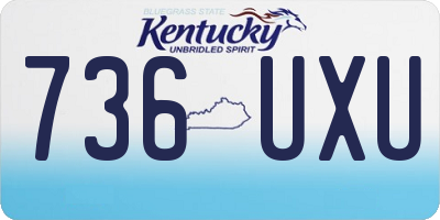 KY license plate 736UXU