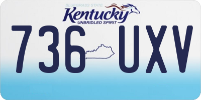 KY license plate 736UXV