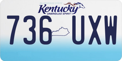 KY license plate 736UXW