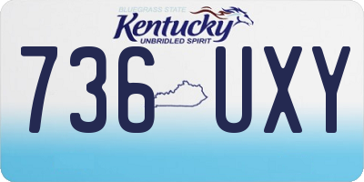 KY license plate 736UXY