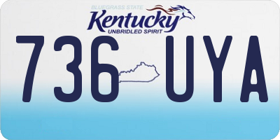 KY license plate 736UYA