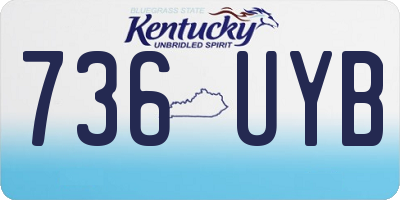 KY license plate 736UYB