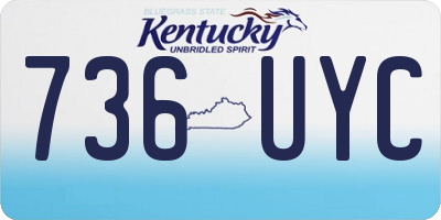 KY license plate 736UYC