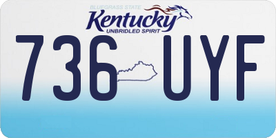 KY license plate 736UYF