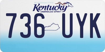 KY license plate 736UYK