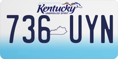 KY license plate 736UYN