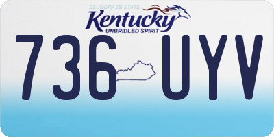 KY license plate 736UYV