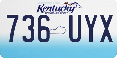 KY license plate 736UYX