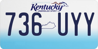 KY license plate 736UYY