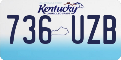 KY license plate 736UZB