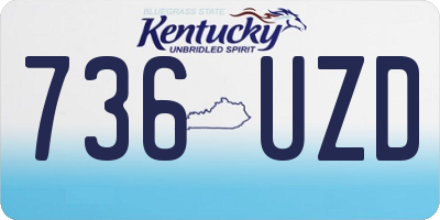 KY license plate 736UZD