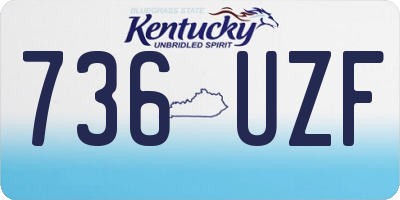 KY license plate 736UZF