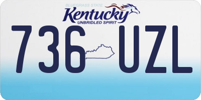 KY license plate 736UZL