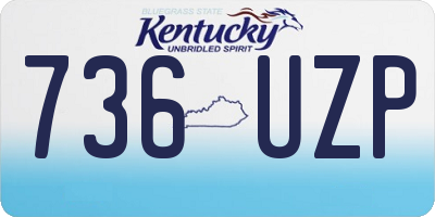 KY license plate 736UZP