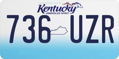 KY license plate 736UZR