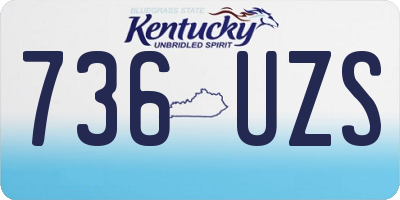 KY license plate 736UZS