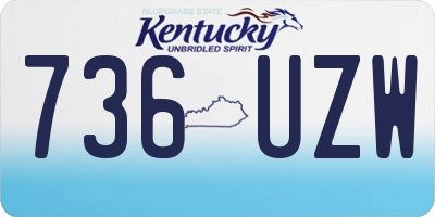 KY license plate 736UZW