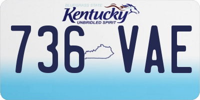 KY license plate 736VAE