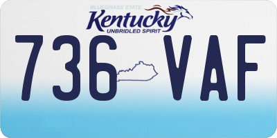 KY license plate 736VAF