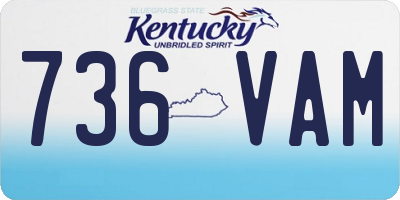 KY license plate 736VAM