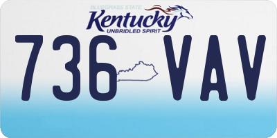 KY license plate 736VAV