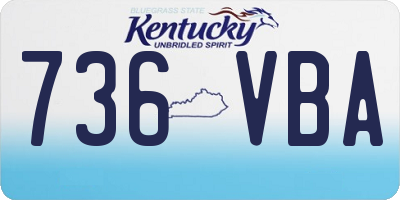 KY license plate 736VBA