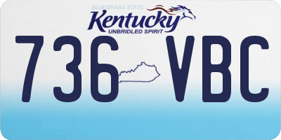 KY license plate 736VBC