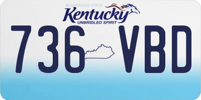 KY license plate 736VBD