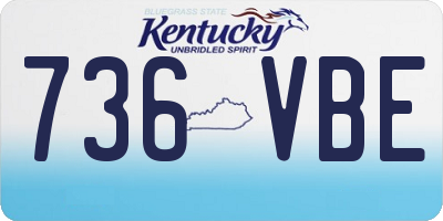 KY license plate 736VBE